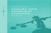 Inquiry into vexatious litigants