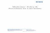 Medicines Policy & Procedures for Care homes