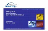SEMATECH Mask Program EUV Blank Defect Status