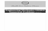 Engineering Mechanics {22203} Numerical Problems