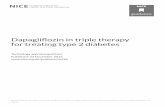 Dapagliflozin in triple therapy for treating type 2