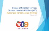 Bureau of Nutrition Services Women, Infants & Children ...