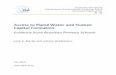 Access to Piped Water and Human Capital Formation