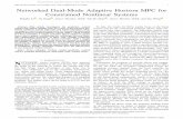 Networked Dual-Mode Adaptive Horizon MPC for Constrained ...