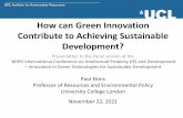 How can Green Innovation Contribute to Achieving ...