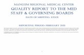 Quality Report to the Med Staff & Governing Boards