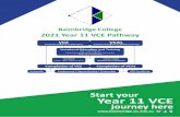 Baimbridge College 2021 Year 11 VCE Pathway