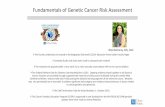 Fundamentals of Genetic Cancer Risk Assessment