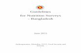 Guidelines for Nutrition Surveys - Bangladesh