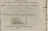 THE Life and Prophecies C F Mr. Alexander Peden, Late ...