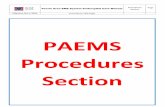 PAEMS Procedures Section