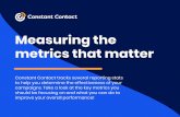 Measuring the metrics that matter