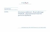 Innovation funding: HAS assessment principles