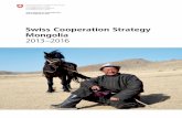 Swiss Cooperation Strategy Mongolia 2013–2016
