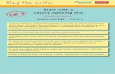 Start with a 3 catchy opening line - LGfL