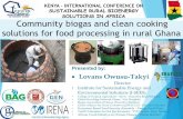 Community biogas and clean cooking solutions for food ...
