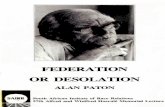 FEDERATION OR DESOLATION