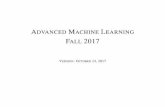 ADVANCED MACHINE LEARNING FALL 2017