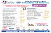 ˙ w ˘ w Hosted by Schedule of Events 92nd Meridian Dairy Days