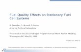 Fuel Quality Effects on Stationary Fuel Cell Systems