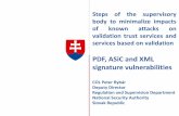 PDF, ASiC and XML signature vulnerabilities