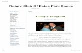 Rotary Club Of Estes Park Spoke