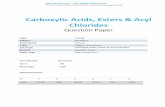 Carboxylic Acid s, Esters & Acyl Chlorides