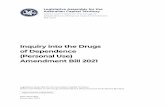 Inquiry into the Drugs of Dependence (Personal Use ...