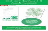 2019 North Carolina 4-H Awards Handbook