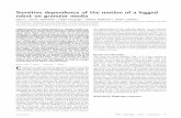 Sensitive dependence of the motion of a legged robot on ...