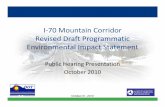 I-70 Mountain Corridor Revised Draft Programmatic ...