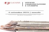 UFFICIO COMUNICAZIONE E STAMPA 4 settembre 2019 | mensile