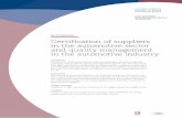 ISO/TS 16949:2009 Certification of suppliers in the ...