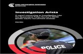 Investigation Arista - A report concerning an ...