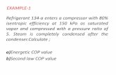 EXAMPLE-1 Refrigerant 134-a enters a compressor with 80% ...