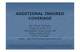 ADDITIONAL INSURED COVERAGE - cooperscully.com