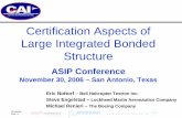 Certification Aspects of Large Integrated Bonded Structure