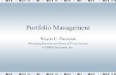 Wayne Plewniak Portfolio Management
