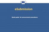 e-Submission for procurement procedures Quick guide A ...