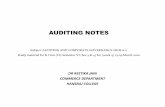 Dr Reetika Jain March2020 week 4 auditing notes