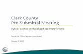 Clark County Pre-Submittal Meeting