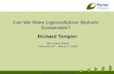Can We Make Lignocellulosic Biofuels Sustainable?