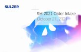 9M 2021 Order Intake October 27, 2021