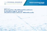 Remote Authentication Landscape and Authentication Methods