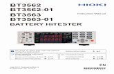 BT3562 HIOKI BT3562-01 BT3563 Instruction Manual BT3563-01