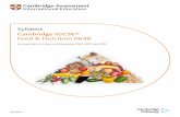 Syllabus Cambridge IGCSE® Food & Nutrition 0648