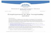 Employment in the hospitality sector