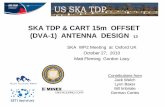 SKA TDP & CART 15m OFFSET (DVA-1) ANTENNA DESIGN