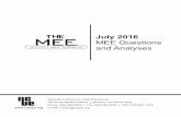 July 2016 MEE Questions and Analyses