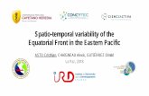 Spatio-temporal variability of the Equatorial Front in the ...